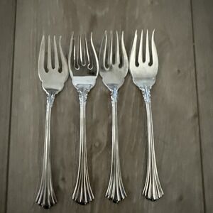 Set of 5 Reed & Barton Stainless 1800 Salad Forks